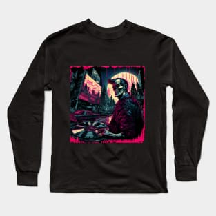 Psychobilly Blood Moon City Long Sleeve T-Shirt